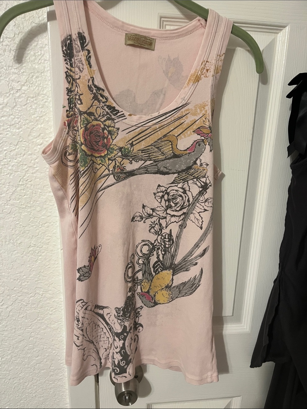Skinny Minnie Light Pink Ribbed Tank Top